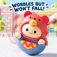 Wobble Superhero Toy for Babies & Toddlers – Roly Poly Tumbler with Built-In Bell