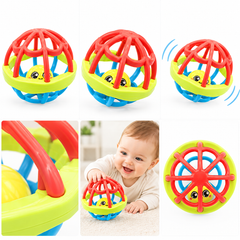 Colorful Baby Rattle Ball Toy – Rolling Sensory & Grasping Toy