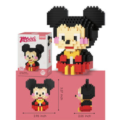Red & Black Mouse Mini Building Blocks Figure – 312 Pieces, LEGO® Compatible