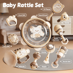 Baby Musical Toys Set for Infants, 10-Piece Sensory Development Toys for Newborns 0-18 Months